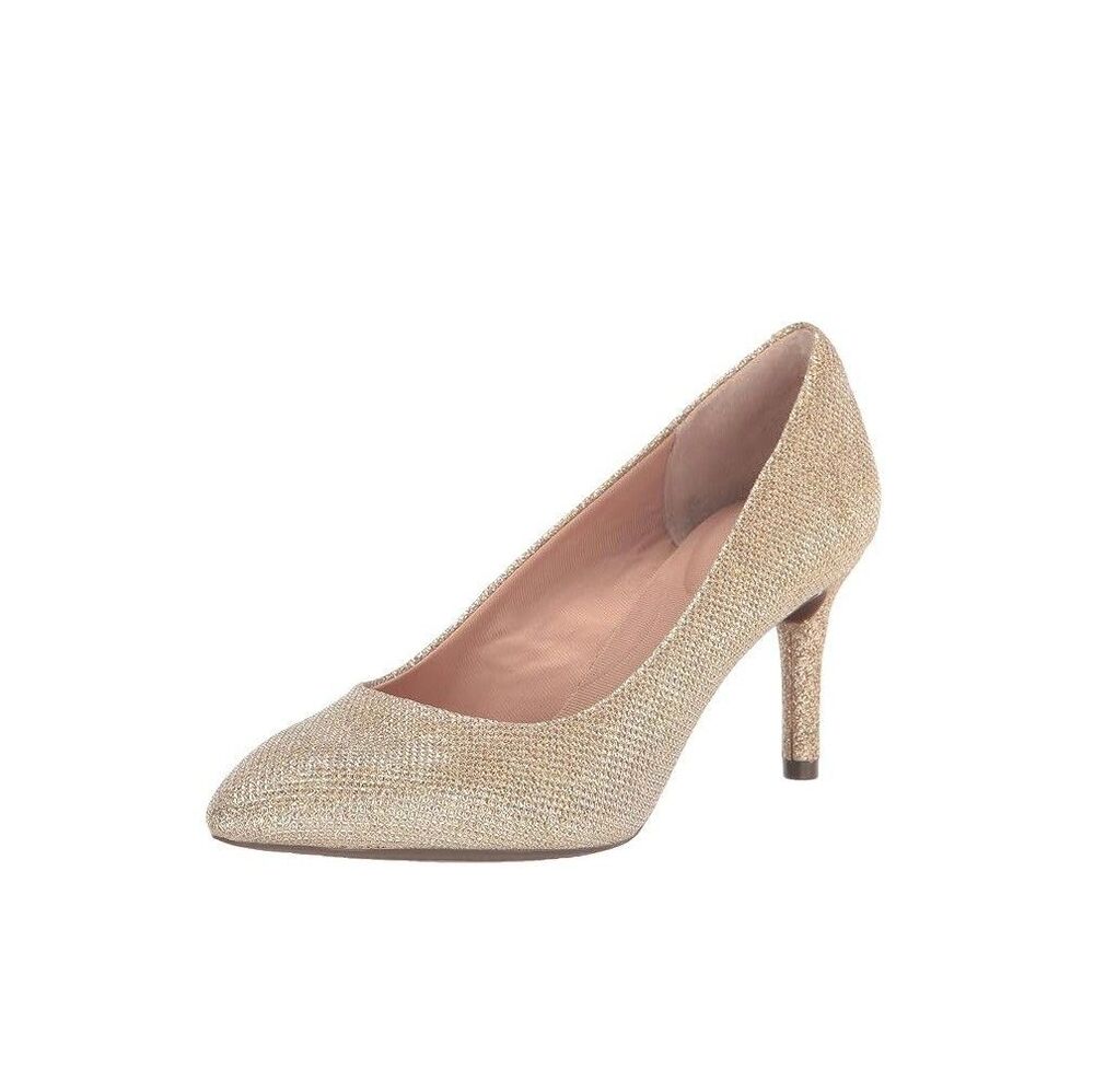 Rockport Womens 10 M Nude Glam Textile Pointed Toe Plain Pumps Heels NIB SP0